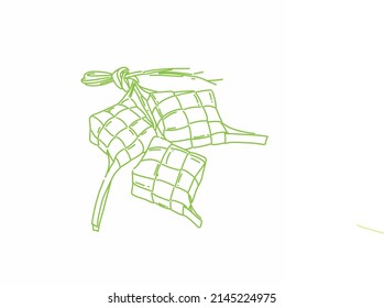 Vektorgrafik von Ketupat, geeignet für eidenverzierte Ornamente