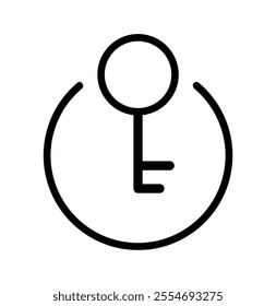 Vector illustration of key access icon on white background.