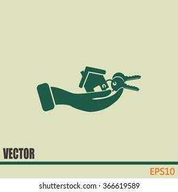 Vector illustration of a key chain