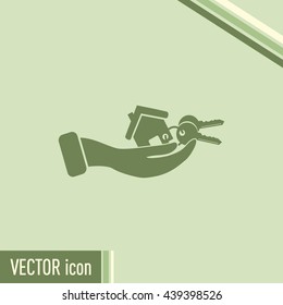 Vector illustration key chain from home