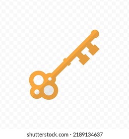 Vector Illustration Of Key. Colored Vector For Website Design .Simple Design On Transparent Background (PNG).