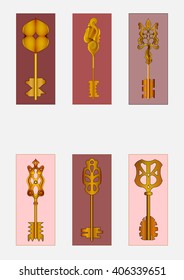 A vector illustration of a key. Icon key illustration.