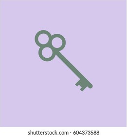 Vector illustration of Key vector icon
