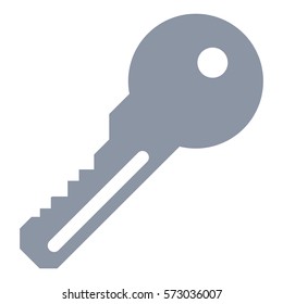 Vector Illustration of Key Icon in Gray
