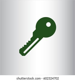 Icono de clave en verde

