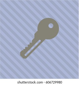 Vector Illustration of key icon in grey color
