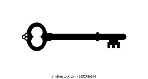 Vector illustration of a key icon on a white background