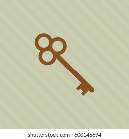 Vector illustration of Key vector icon or symbol
