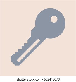 Vector illustration of Key vector icon or symbol
