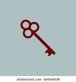 Vector illustration of key icon vector symbol flat  app web concept website
