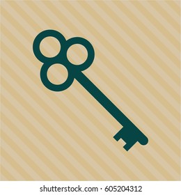 Vector illustration of Key icon vector symbol flat  app web concept website
