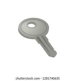 Vector illustration with key on white background isolated. Real estate and construction concept icon.
