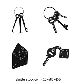 Vector illustration of key  and protection icon. Collection of key  and security vector icon for stock.