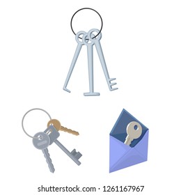 Vector illustration of key  and protection symbol. Collection of key  and security stock vector illustration.