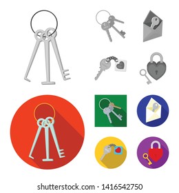 Vector illustration of key  and protection symbol. Set of key  and security vector icon for stock.