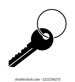 Vector Illustration Of A Key Ring Icon On A White Background.