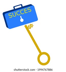 Vector illustration of the key to success