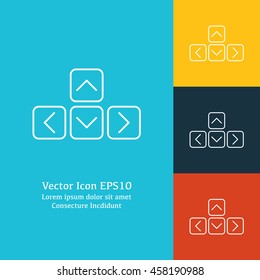 Vector illustration of keyboard arrows icon