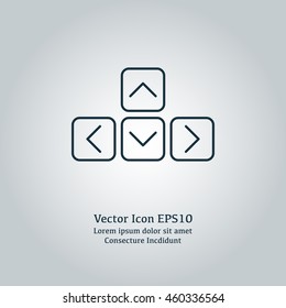 Vector illustration of keyboard arrows icon