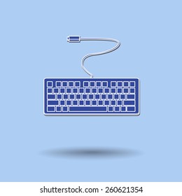 Vector illustration of  Keyboard color background.