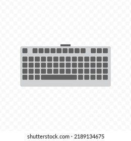 Vector illustration of keyboard. Colored vector for website design .Simple design on transparent background (PNG).