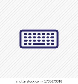 Vector illustration of keyboard icon colored line. Beautiful media element also can be used as keypad icon element.