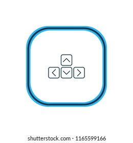 Vector illustration of keyboard icon line. Beautiful laptop element also can be used as keypad icon element.