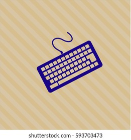 Vector illustration of Keyboard vector icon in Violet
