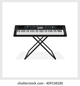 Vector Illustration Keyboard Instrument