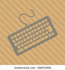 Ilustración vectorial del símbolo vector del teclado
