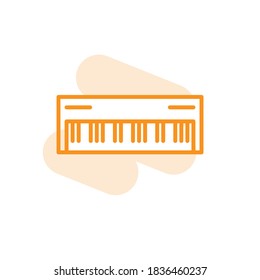 Vector illustration, keyboard ( synthesizer ) icon design template