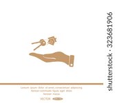 Vector illustration keychain from home
