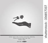 Vector illustration keychain from home