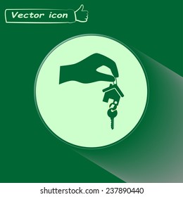 Vector illustration keychain from home