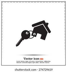 Llavero de Ilustración vectorial desde casa 