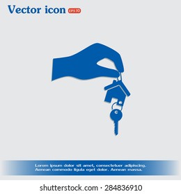 Vector illustration keychain from home