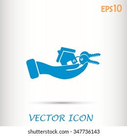 Vector illustration keychain from home