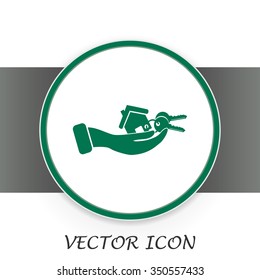 Vector illustration keychain from home