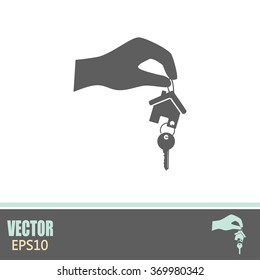 Vector illustration keychain from home