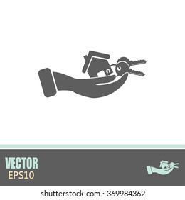 Vector illustration keychain from home