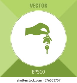 Vector illustration keychain from home
