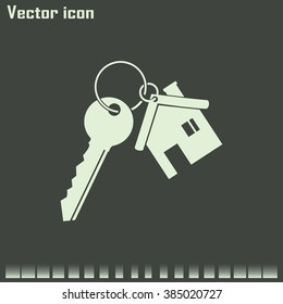 Vector illustration keychain from home