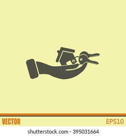 Vector illustration keychain from home