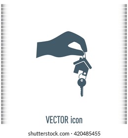 Vector illustration keychain from home
