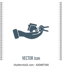 Vector illustration keychain from home