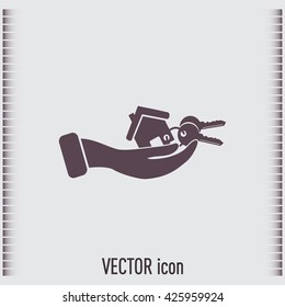 Vector illustration keychain from home