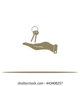 Vector illustration keychain from home