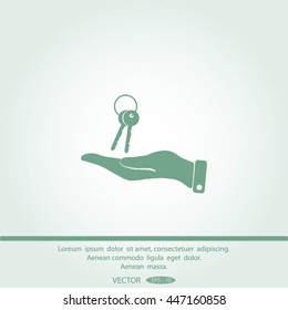 Vector illustration keychain from home