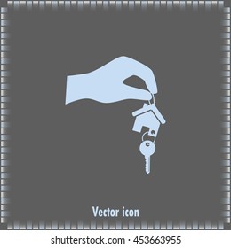Vector illustration keychain from home