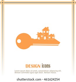 Vector illustration keychain from home